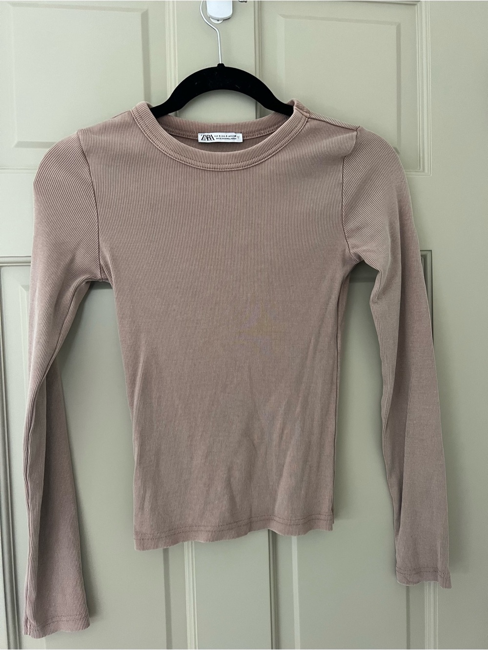 Zara Mauve beige Long Sleeve Top